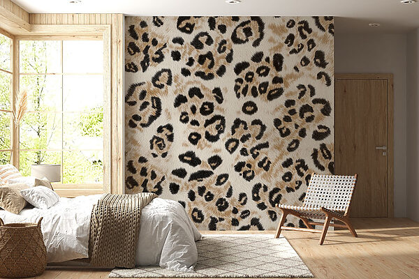 Motifs sauvages sur une texture de fourrure douce Motifs sauvages sur une texture de fourrure douce