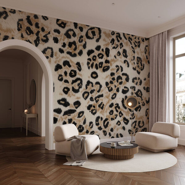 Motifs sauvages sur une texture de fourrure douce Motifs sauvages sur une texture de fourrure douce