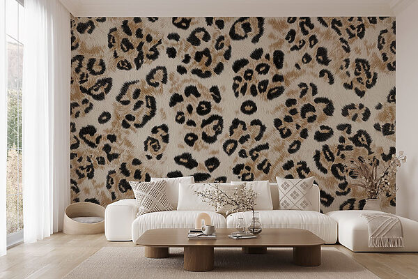 Motifs sauvages sur une texture de fourrure douce Motifs sauvages sur une texture de fourrure douce