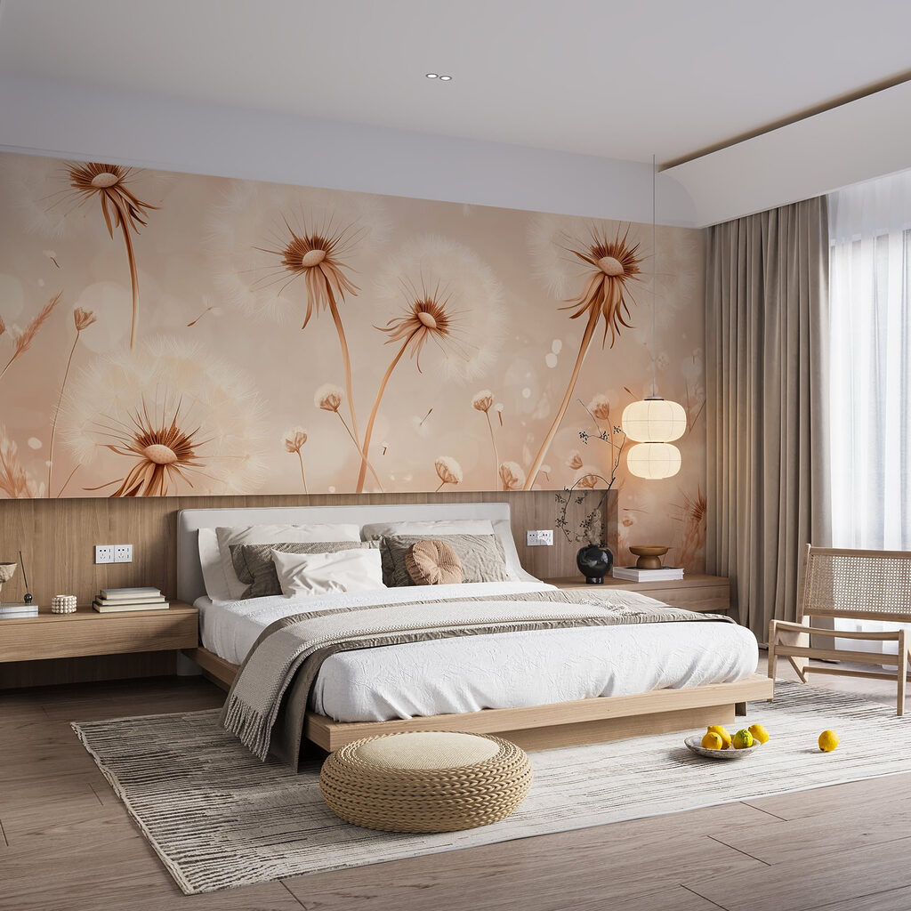 Dandelions dancing in the gentle breeze