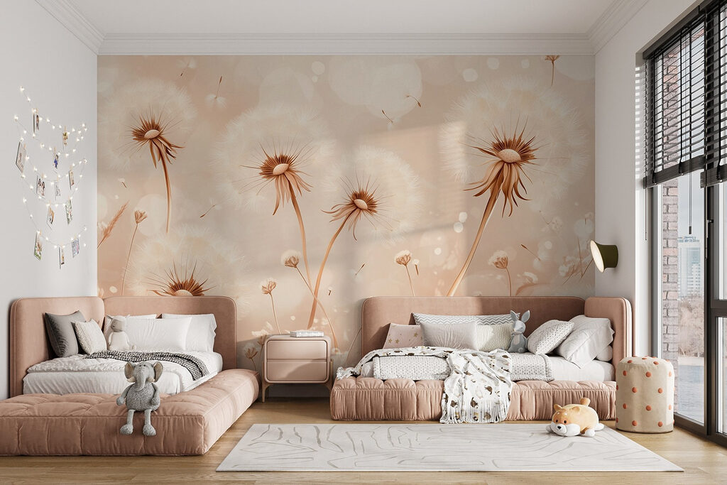 Dandelions dancing in the gentle breeze