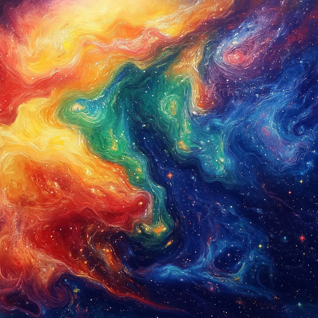 Colorful swirls of light