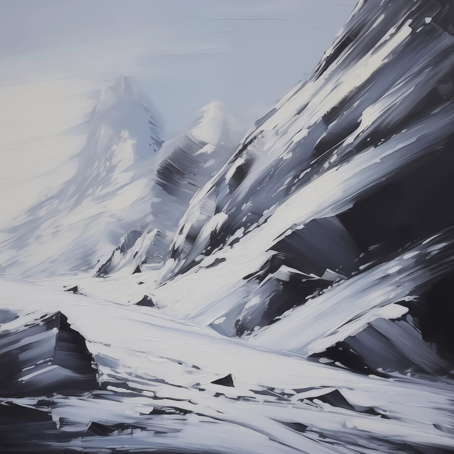 Chaîne de montagnes enneigées