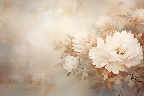 Peinture de fleurs sur un mur Peinture de fleurs sur un mur
