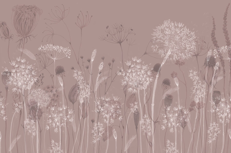Fleurs douces sur un arrière-plan discret