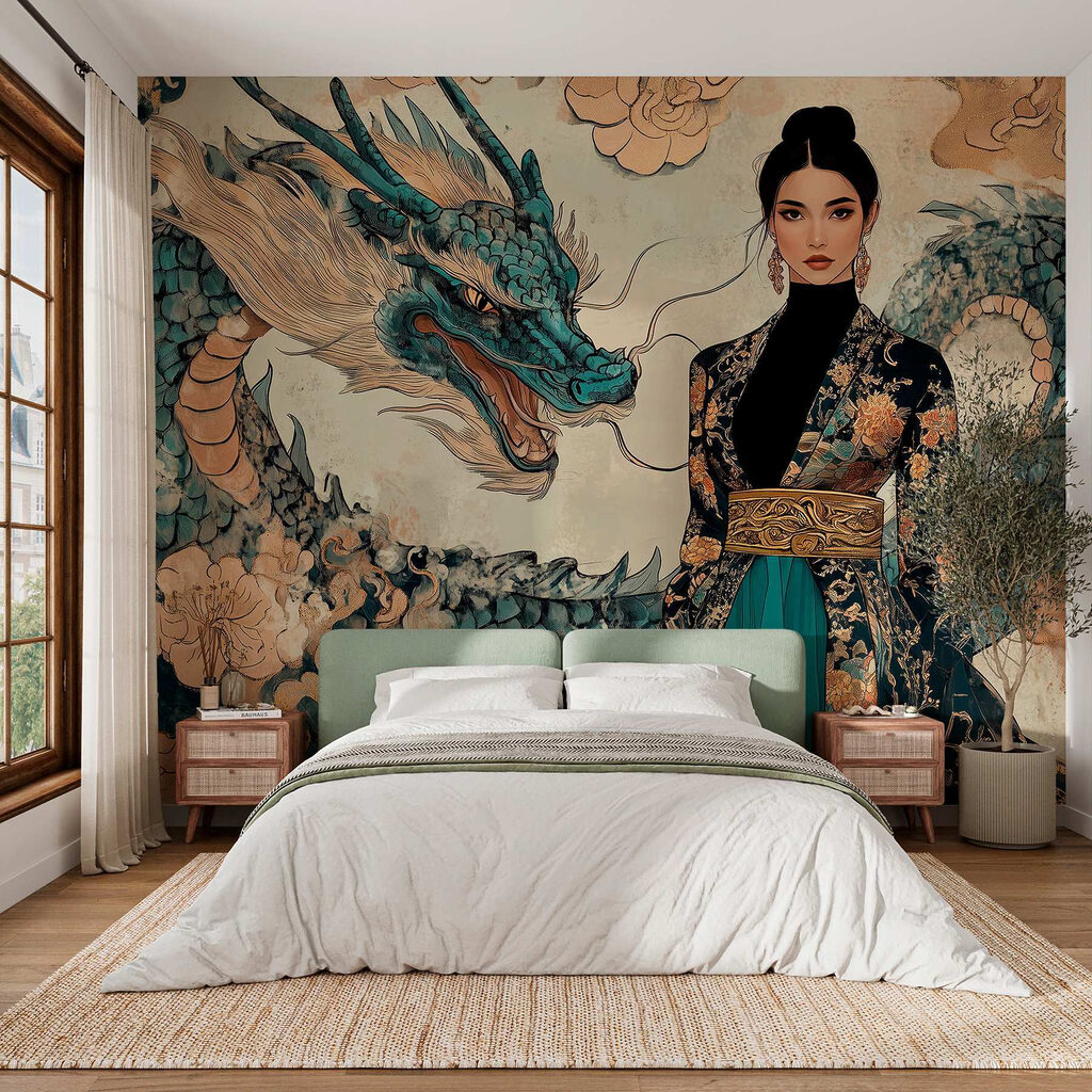 Femme en kimono et dragon w02875pib9ms 1024x1024 - Femme en kimono et dragon