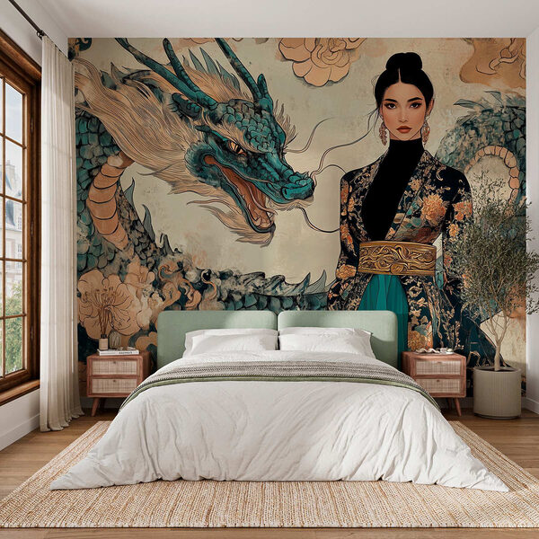 Femme en kimono et dragon w02875pib9ms 600x600 - Femme en kimono et dragon