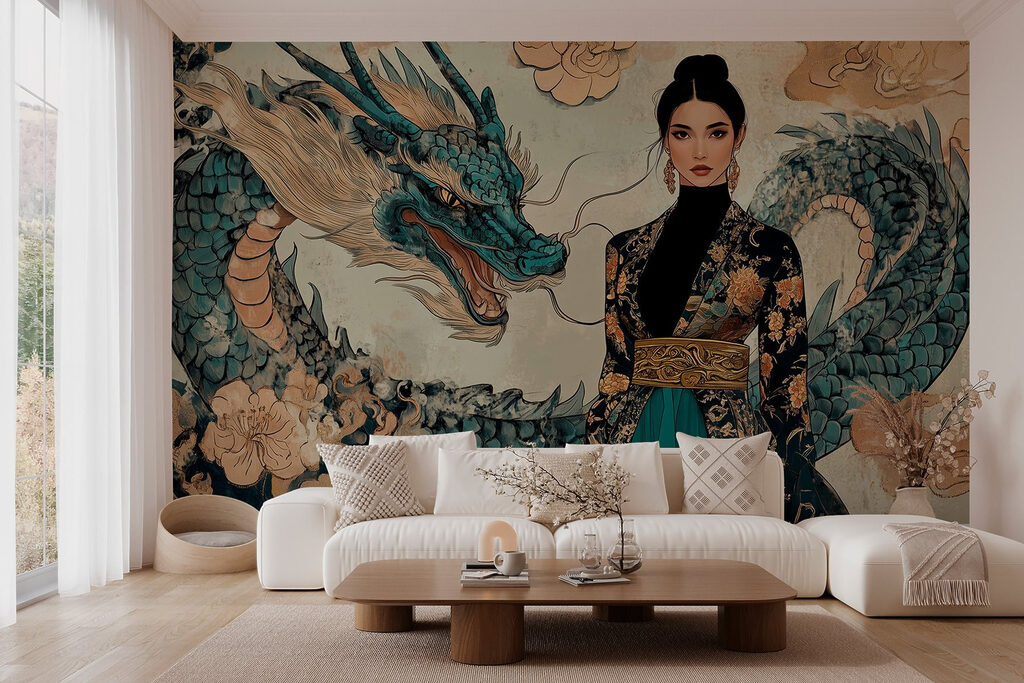 Femme en kimono et dragon w02875pig2r 1024x683 - Femme en kimono et dragon