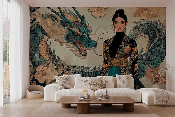 Femme en kimono et dragon w02875pig2r 600x400 - Femme en kimono et dragon