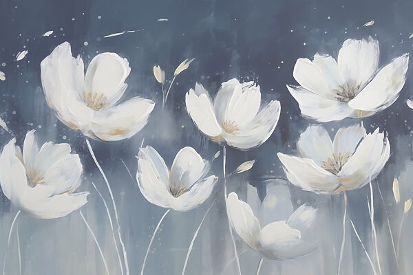 Peinture de fleurs blanches Peinture de fleurs blanches