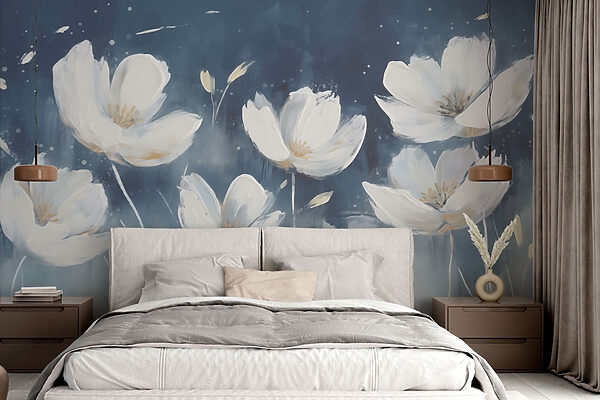 Peinture de fleurs blanches Peinture de fleurs blanches