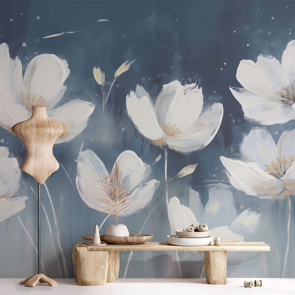 Peinture de fleurs blanches Peinture de fleurs blanches