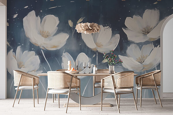 Peinture de fleurs blanches Peinture de fleurs blanches