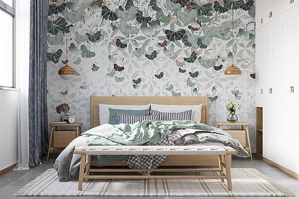 Les feuilles qui s'écoulent créent des motifs tranquilles. Les feuilles qui s'écoulent créent des motifs tranquilles.