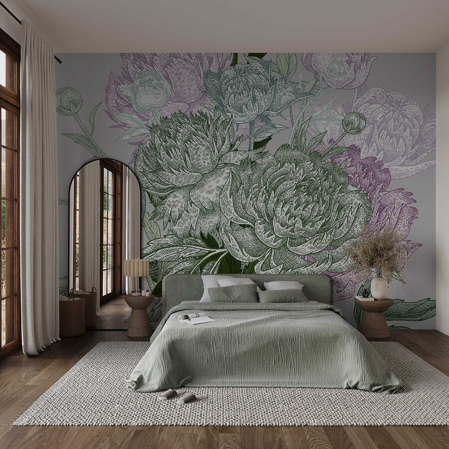 Illustration florale vibrante avec détails