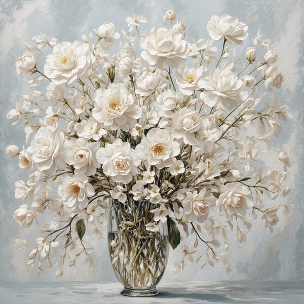 Vase de fleurs blanches Vase de fleurs blanches