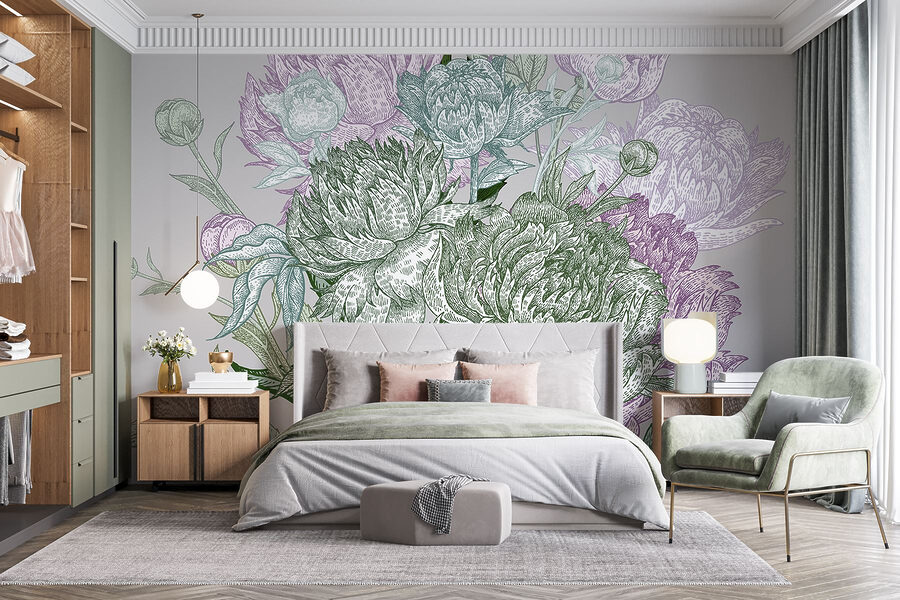 Illustration florale vibrante avec détails