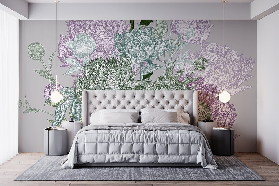 Illustration florale vibrante avec détails