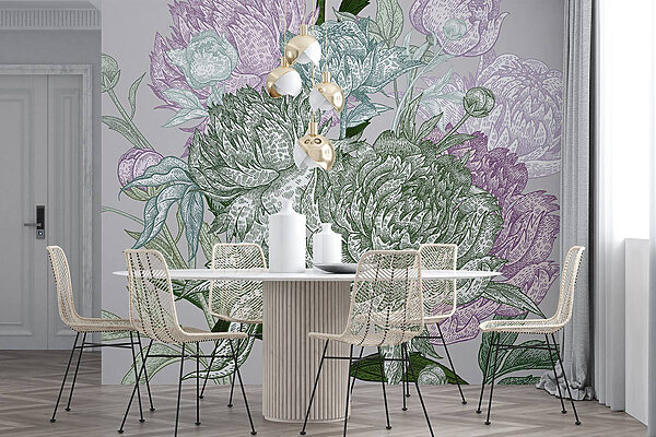 Illustration florale vibrante avec détails Illustration florale vibrante avec détails
