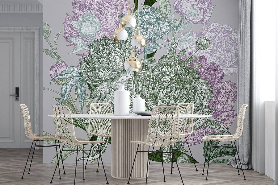 Illustration florale vibrante avec détails