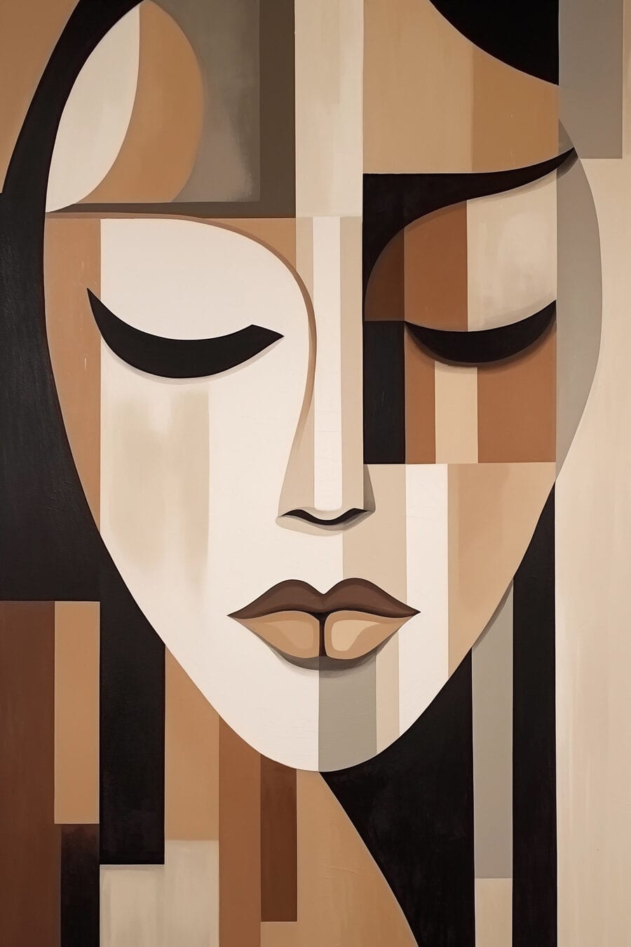 Peinture d'un visage de femme