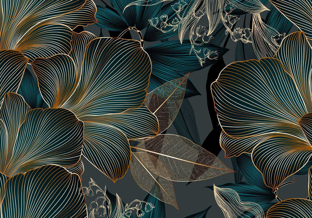 Motif floral élégant dans des tons sombres Motif floral élégant dans des tons sombres