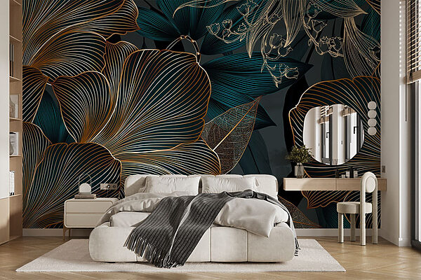 Motif floral élégant dans des tons sombres Motif floral élégant dans des tons sombres