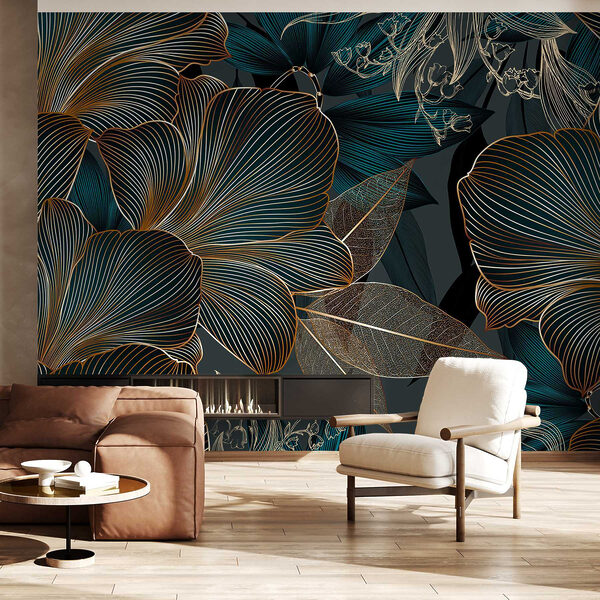 Motif floral élégant dans des tons sombres Motif floral élégant dans des tons sombres