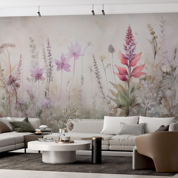 Peinture de fleurs dans un champ Peinture de fleurs dans un champ