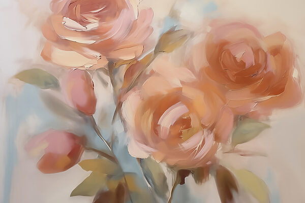 Peinture de fleurs sur une surface blanche Peinture de fleurs sur une surface blanche