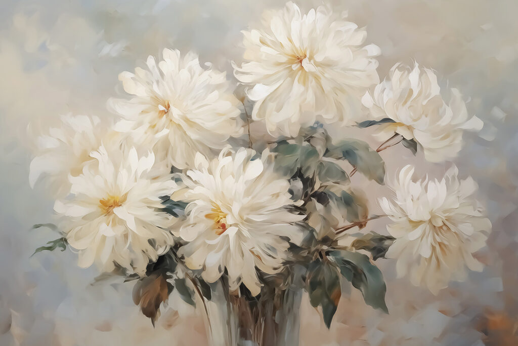 Peinture de fleurs blanches Peinture de fleurs blanches