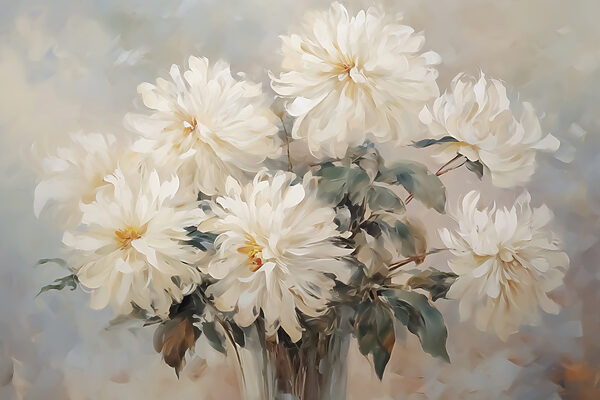 Peinture de fleurs blanches Peinture de fleurs blanches