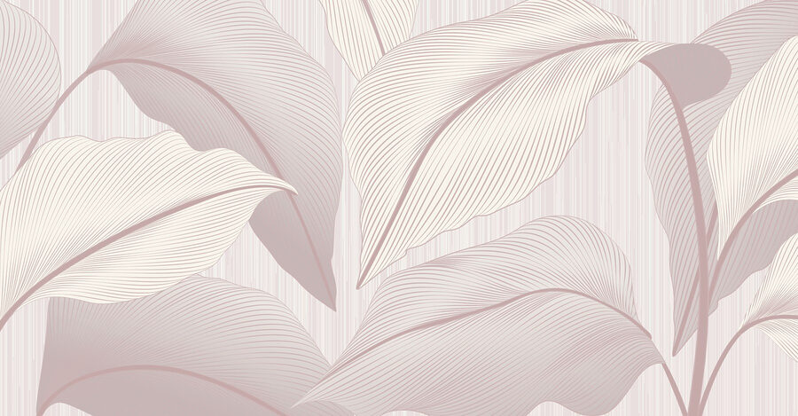 Feuilles élégantes dans des tons doux
