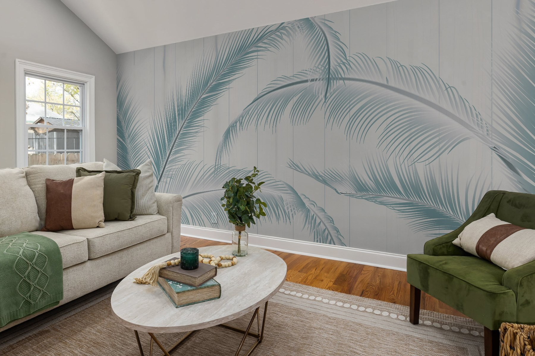 Gentle leaves against a pale backdrop