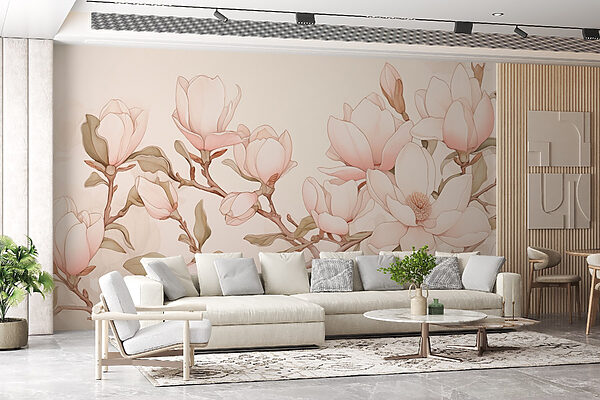 Peinture de fleurs sur une branche Peinture de fleurs sur une branche