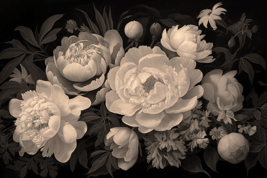 Groupe de fleurs blanches