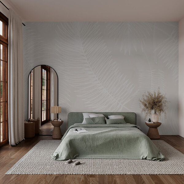 Motif blanc de feuilles Motif blanc de feuilles