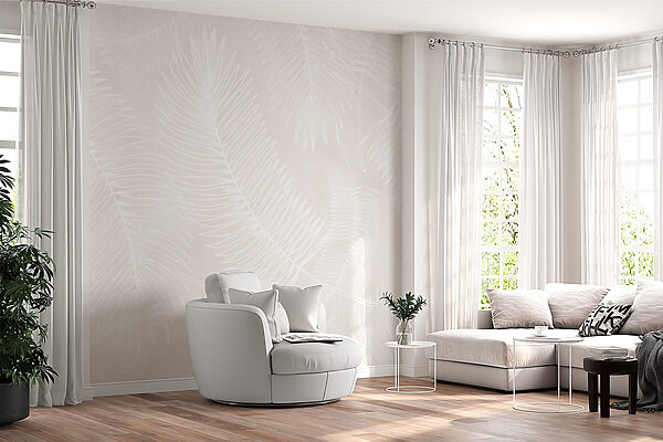 Motif blanc de feuilles Motif blanc de feuilles