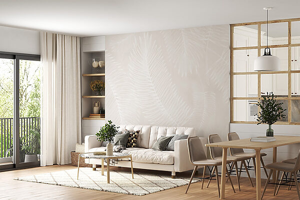 Motif blanc de feuilles Motif blanc de feuilles