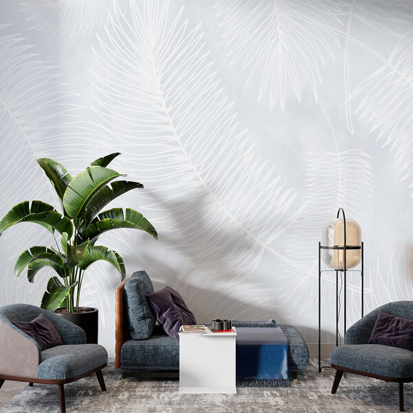 Motif blanc de feuilles Motif blanc de feuilles