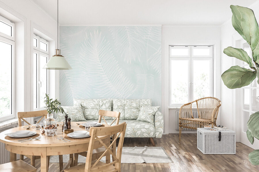 Motif blanc de feuilles Motif blanc de feuilles