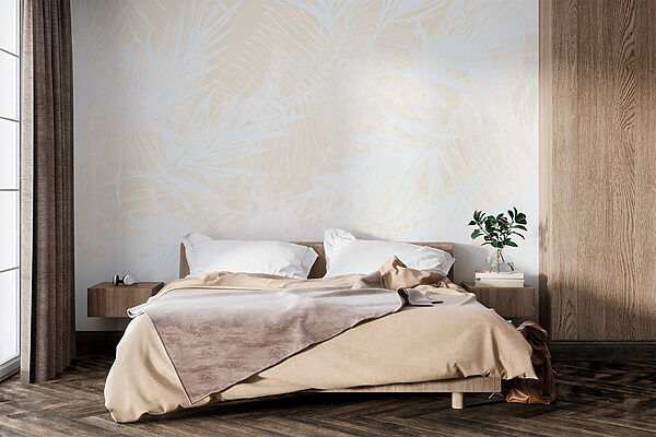 Motif blanc avec des feuilles blanches Motif blanc avec des feuilles blanches