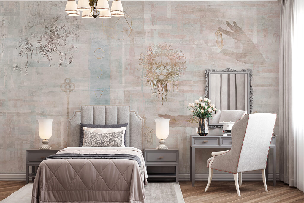 Wallpaper with various symbols