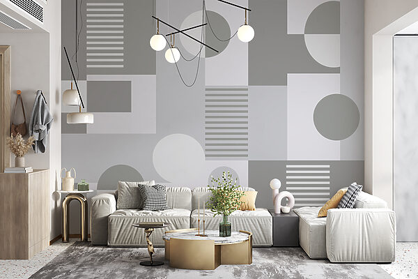 Grey and white geometrical pattern