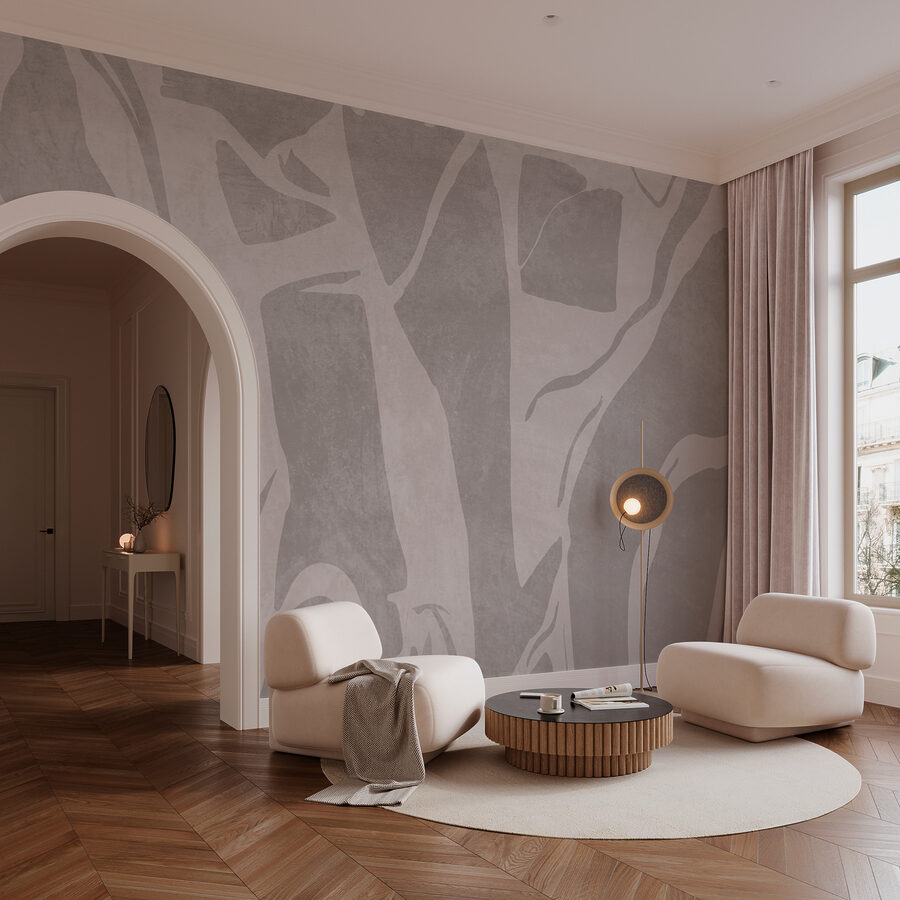Motifs abstraits dans des tons sourds