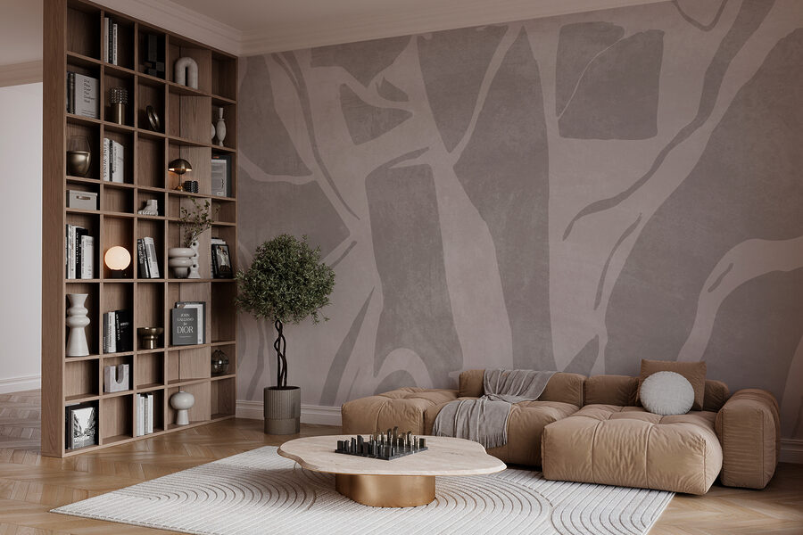 Motifs abstraits dans des tons sourds
