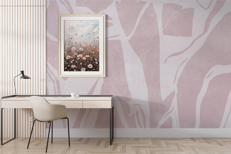 Motif rose et blanc