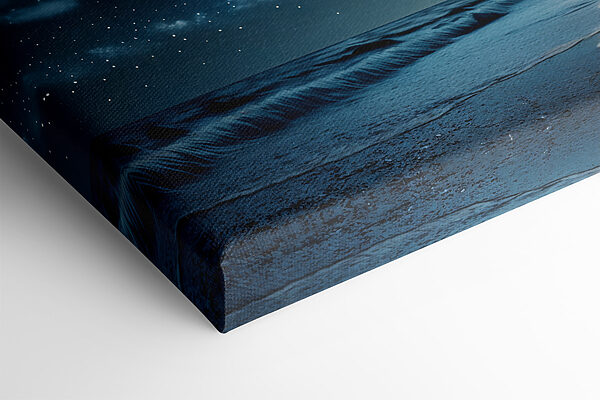 Lune et étoiles sur une plage Lune et étoiles sur une plage