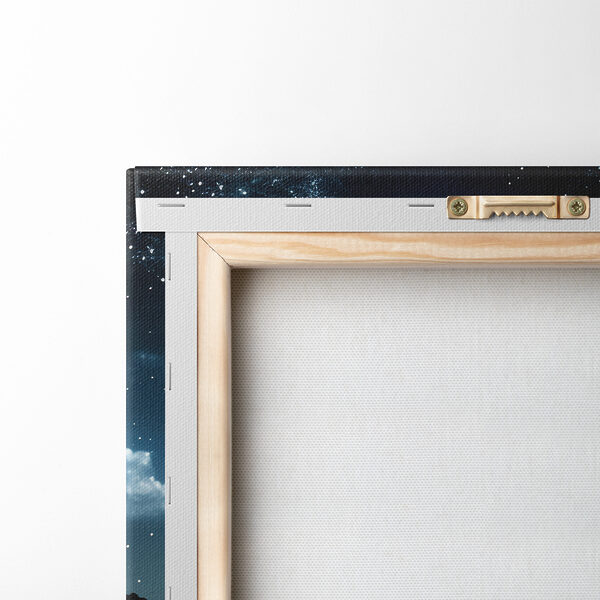 Lune et étoiles sur une plage Lune et étoiles sur une plage