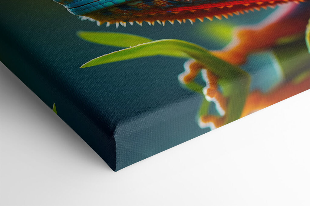 Colorful lizard on a leaf